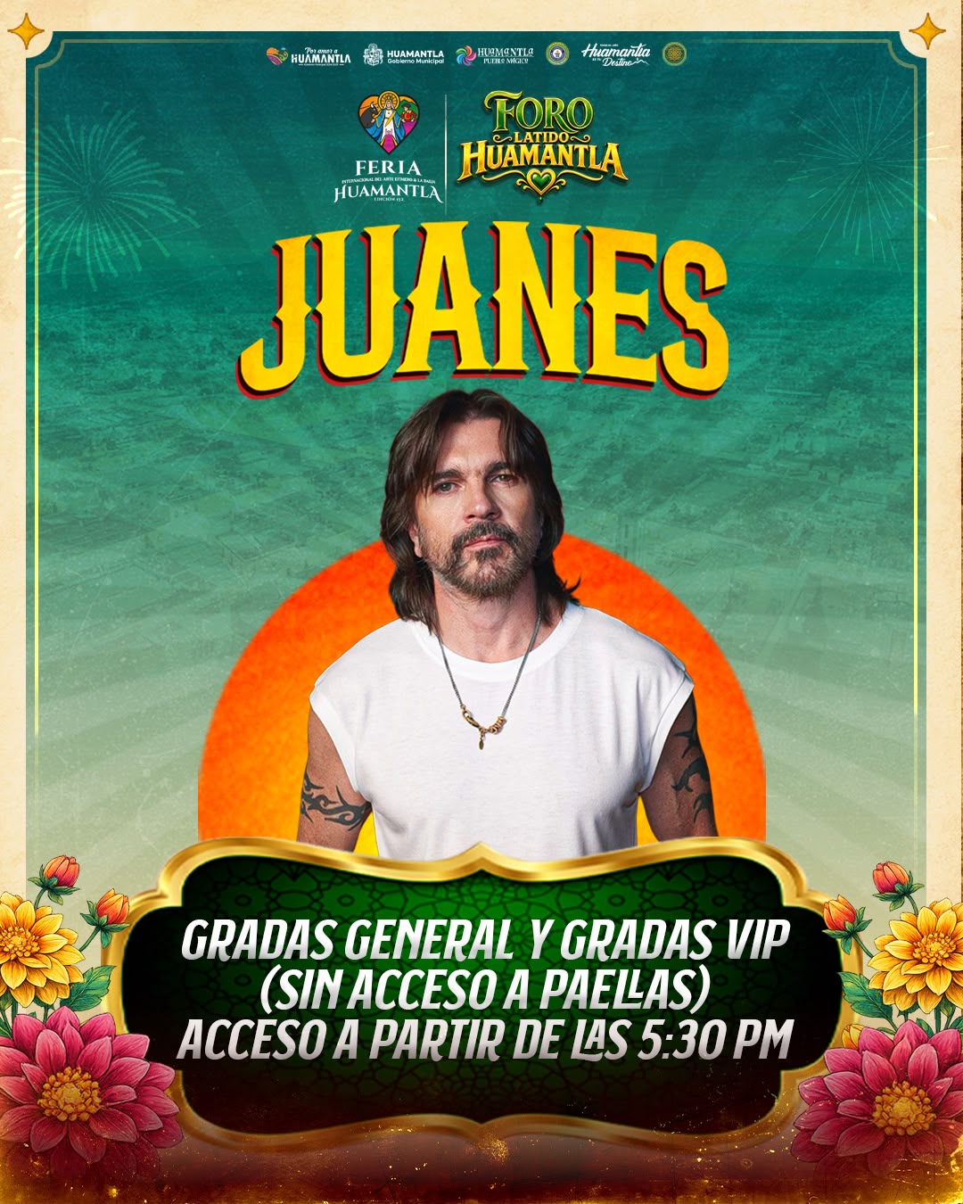 Nadie se queda fuera de Juanes en Huamantla